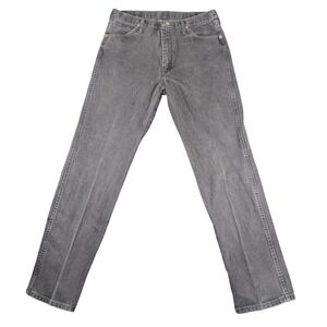 Wrangler 13MWZ Jeans Mens 35x34 Gray Denim Cowboy Cut Western Straight Leg